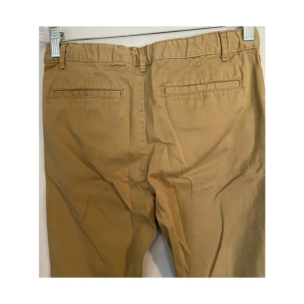 Childrens Place Pants Girls Size 16 Beige Cotton Chino Adjustable Waist Straight